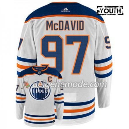 Kinder Eishockey Edmonton Oilers Trikot Connor McDavid 97 Adidas Weiß Authentic